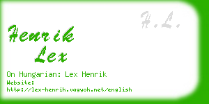 henrik lex business card